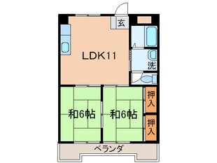 シャトレ上本町の物件間取画像